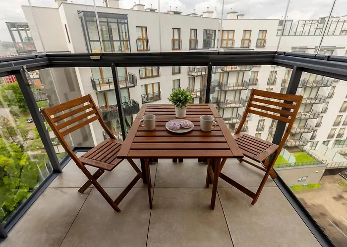 Mokotow Business Centre Apartment Domaniewska With Balcony By Noclegi Renters